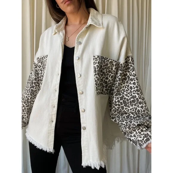 POL LIA LEOPARD JACKET — In Cream/Leopard - Picture 5 of 8